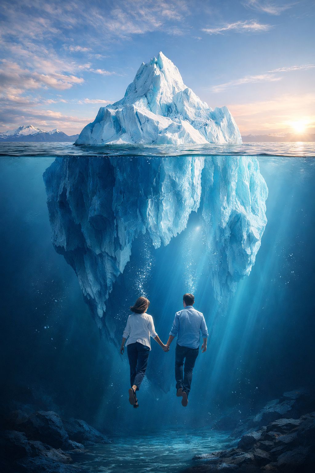 Illustration de l'iceberg - Métaphore de l'inconscient en psychothérapie